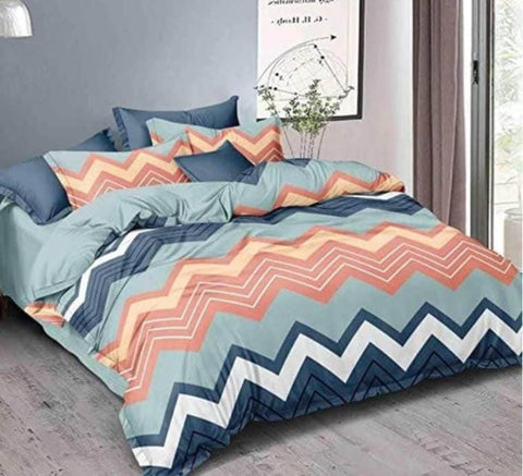 Jagmiva Designer Printed Cotton Double Bedsheet With  2 Pilow Cover (90*100 inch)