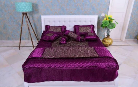 Royal Satin Purple Bedding Set