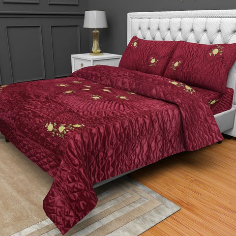 Royal Satin Bedding Set Double 4pcs Set