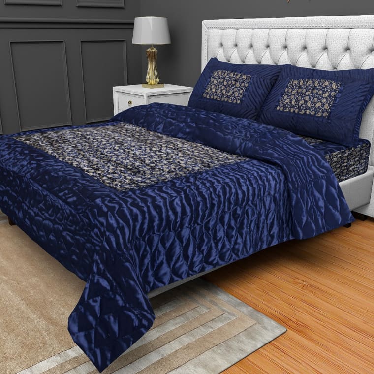 Royal Elegant Satin Bedding Set Double 4pcs Set