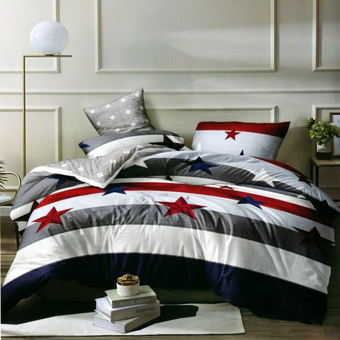 Jagmiva Zig-Zag Printed Cotton Double Bedsheet With  2 Pilow Cover (90*100 inch)